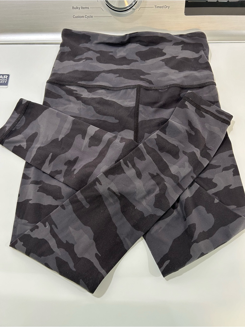 Athleta Black and Charcoal Camo Leggings